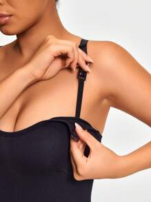 SHEIN Shape فستان حمل متماسك اللون قابل للتعديل بأشرطة إرضاع ضيق ، ما بعد الولادة