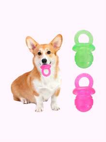 PETSIN Juguete para perro lindo en forma de chupete transparente de TPR