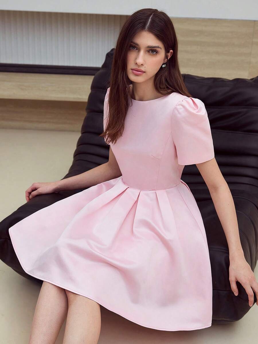 MOTF STUDIO VÁY TAY PHỒNG CÓ NƠ DECOR - Hồng - Xem 2