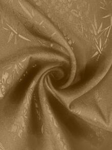 SHEIN Unity Plus Size Embossed Wide Leg Suit Pants, Fashionable For Summer - Brown - View 5