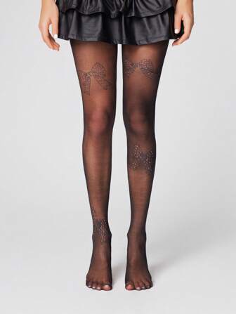 Kawaii 1pc Creative Bow Print Pantyhose