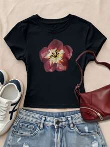 INAWLY Women T-Shirts - Black - View 1