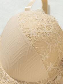 Snug Zone 3 pièces/Set Soutien-gorge sans fil confortable avec empiècement en dentelle, grande taille, réglable et avec effet push-up