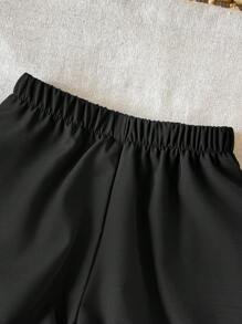2 Stücke/Set Baby Mädchen 0-3 Jahre lässig ländlicher Urlaub süßer Schmetterling Stickerei ärmellose Bluse & Shorts Set, Frühling/Sommer