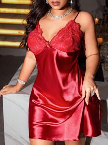 SilkySpell Vestido camisero ajustado sexy con cuello en V profundo y espalda descubierta para mujer de talla grande