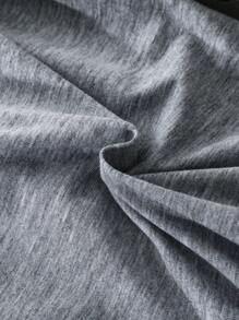 SHEIN 2pcs/Set Tween Boy Casual Letter Print Crew Neck Short Sleeve Top And Loose Knit Pants Pajama Set - White - View 3