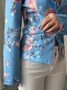 Elenzga Printed Simple & Generous Women's Blazer