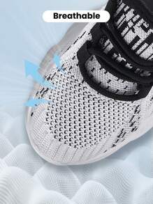 JNSQ Vielseitige, farblich akzentuierte, atmungsaktive und weiche Kindersportschuhe aus Mesh-Material, geeignet für alle Jahreszeiten, Rückkehr zur Schule