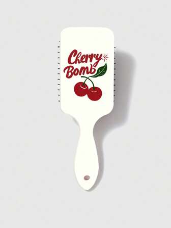 Kawaii 1 pieza Cepillo de pelo con masaje de cojín de aire y estampado de flor de cerezo, diseñado para mujeres