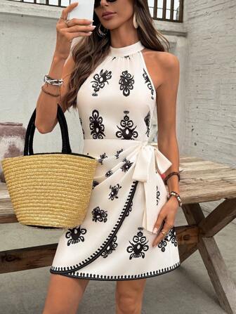 SHEIN Frenchy Damen kurzes Lässig Kleid, geeignet für den Sommer