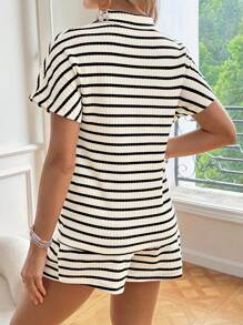 SHEIN Maternity Two Pieces Suits - Apricot - View 2