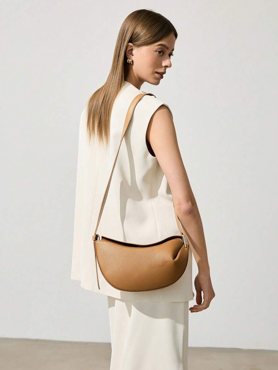 SHECARRY 时尚百搭斜挎包，适合女士日常使用 - 棕色 - 查看 1