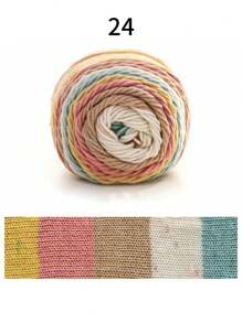 100克/卷彩虹纱5股段染纱DIY手工针织纱适用于毛衣帽子围巾沙发垫蛋糕纱193米 - 彩色 - 查看 16