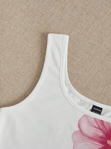 SHEIN EZwear 3pcs/Set Women Holiday Floral Print Cropped Casual Camisole Top - Multicolor - View 5