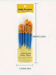 10pcs Artist Brush Set - Suitable For Acrylic, Oil, Watercolor, Face, Nail Art, Detail Painting And Rock Painting,Durable, Ease Of Use, Giftable, Versatile, Back To School,School Supplies