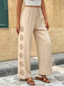 SHEIN Frenchy Pantalones lisos de mujer, de moda para el verano