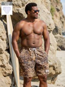 Manfinity VDAYZ Shorts de playa de moda para hombres, aptos para el verano