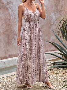 RueChic Geo Print Cami Dress - Multicolor - View 3