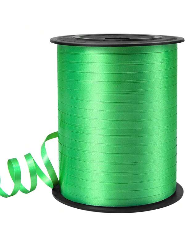SHEIN 1 rouleau, 250 yards de ruban vert frisé pour l'emballage de cadeaux, la ficelle de ballon, le mariage, l'anniversaire - ruban métallique brillant pour les bouquets et le papier d'emballage pour les fleurs, la Saint-Valentin, le mariage de la Saint-Valentin, l'anniversaire