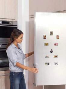 SHEIN 20pcs Blank Photo Frame Insert Fridge Magnets (20 Packs) - For Photos 7 X 4.5cm (2.75 X 1.77 Inches) - Translucent Clear Acrylic Refrigerator Magnets For Small Photos Gifts Birthday Graduation