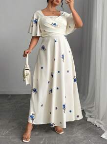 Modelyn Váy in hoa thanh lịch cỡ lớn, mùa hè - Nhiều màu - Xem 3
