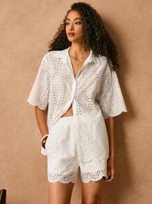 Poéselle 女士日常两件套服装 - 白色 - 查看 3