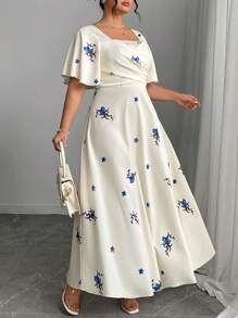 Modelyn Váy in hoa thanh lịch cỡ lớn, mùa hè - Nhiều màu - Xem 5