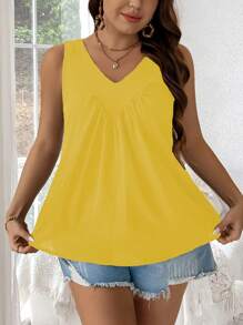 EMERY ROSE 大码女式纯色褶皱休闲上衣