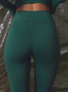 Musera Sport 高腰塑形紧身裤 Musera 运动活力健身、板网球、壁球、泡菜球、健身房健身 - 墨綠色 - 查看 5