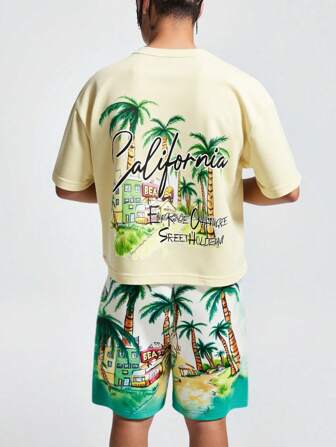 Casual Ensembles de T-shirts à manches courtes, col rond, simples et pratiques, multifonctions pour homme