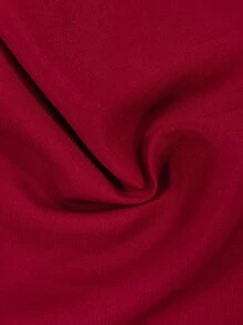 Rafferiza 女式休闲百搭纯色领带蝴蝶结喇叭袖衬衫，春夏 - 紅色 - 查看 5