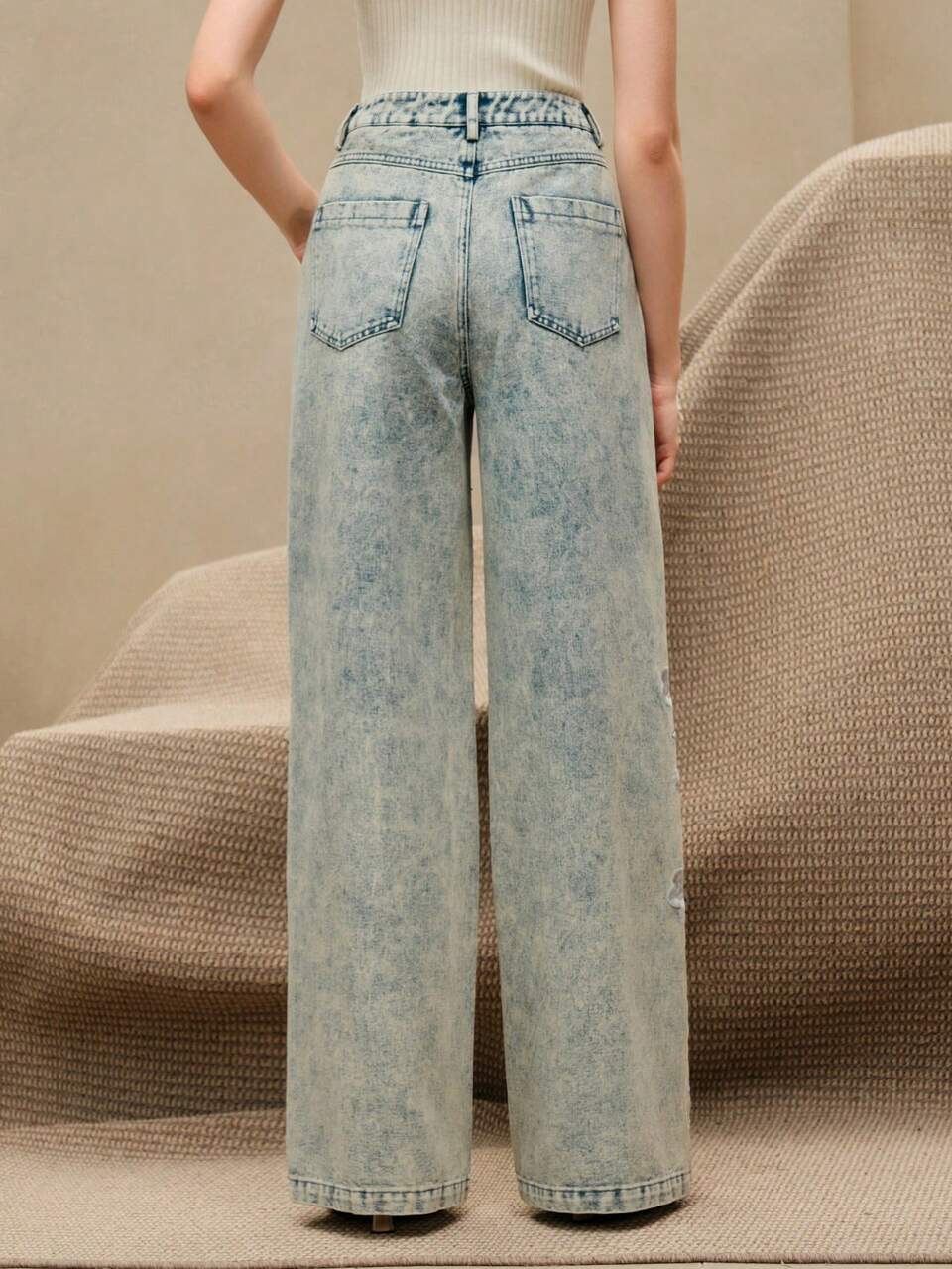 Chinese New Year, Valentine's Day, Holiday & Casual Elegant Floral Embroidered Women Trousers