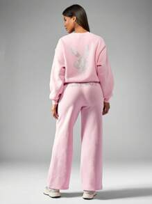 Missguided x Playboy MISSGUIDED Diamant Hasen Zweiteiler Trainingsanzug