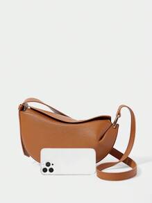 SHECARRY 时尚百搭斜挎包，适合女士日常使用 - 棕色 - 查看 4