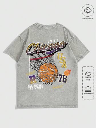 Prep Herren Rundhals Kurzarm T-Shirt, modisch für den Sommer