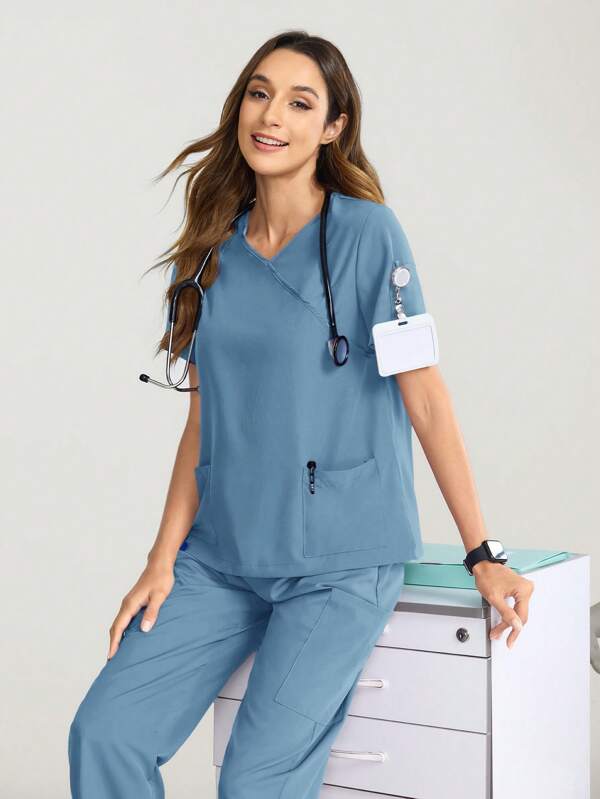 TaskEZ Scrub Tops,Women's Fashion Casual Sports Scrub Tops, Business Women Clothing, Women's Summer Tops Multi-Occasion Wear Versatility, Women's Summer Beach Shirts