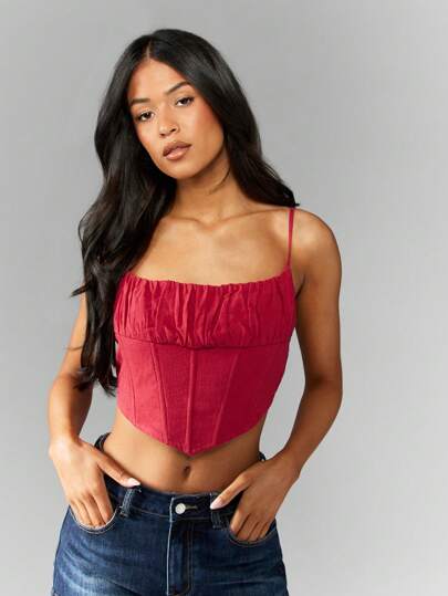 ＊韓国＊［CLOUDEMOTION］ old satin flow halter ops 2color MISSGUIDED Satin Print Cross Halter Neck Wrap Around Top