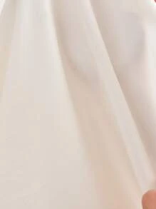 SHEIN Leap Crew 2pcs/Set Teen Girls Pattern Purple & White Floral Ruffle Sleeve Shirt With Faux Pearl Button & Pants - Purple - View 6