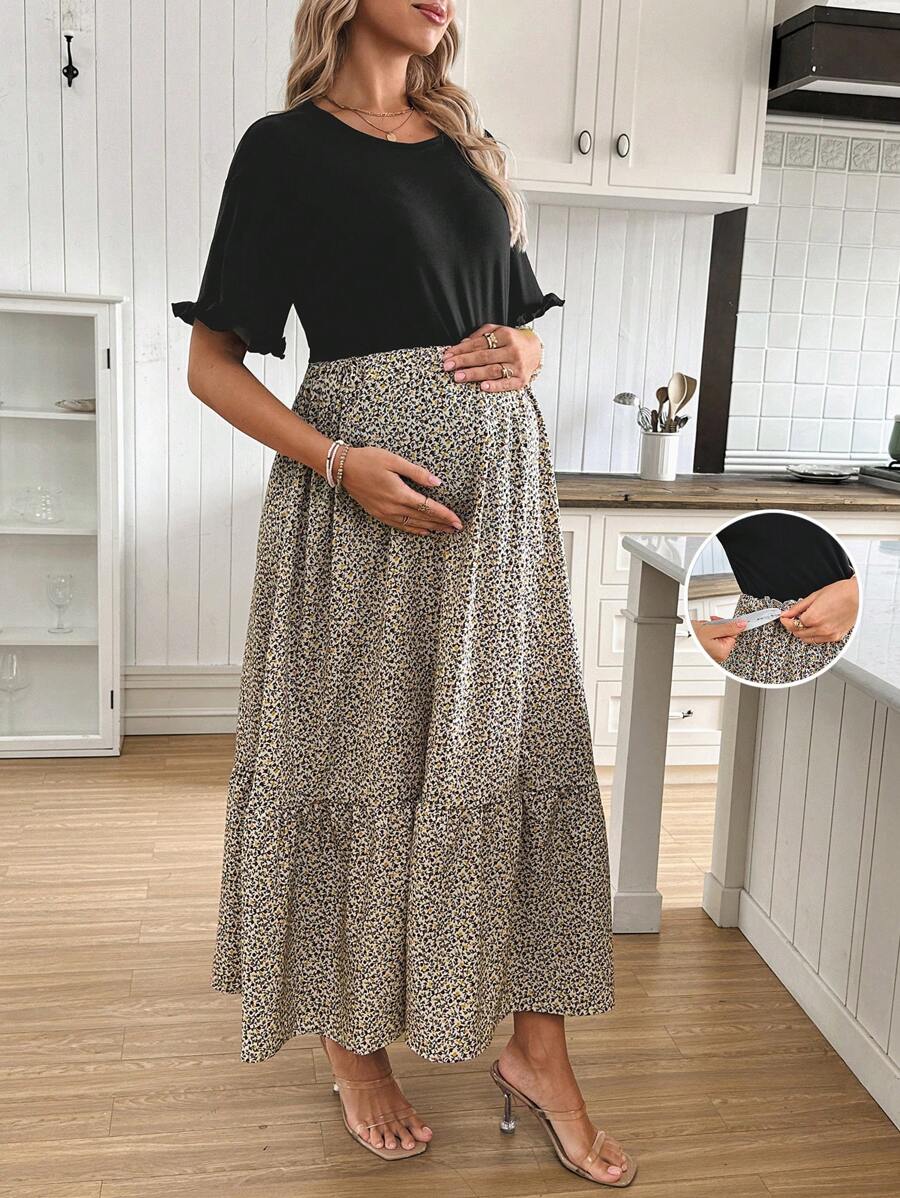 SHEIN Maternity Two Pieces Suits - Multicolor - View 1