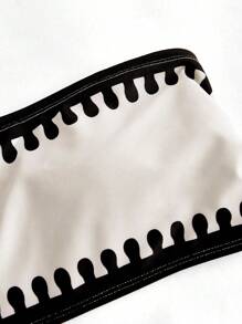 Swim Oasis Women's Swimsuit Set Beach Holiday Bohemian Style High-Waisted Wide-Leg Pants Halter Jumpsuit With Net Shawl, Beige Black Bikini For Summer Beach Vacation - Beige - View 7