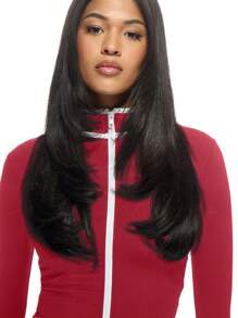 MISSGUIDED Athletic Performance Zip Up Training Jacket Moisture Wicking Workout Exercise Running Fitness Gym Active Wear Sports Track Jacket Winter Activewear - Burgundy - View 5
