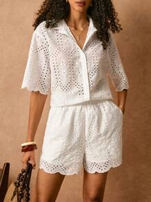 Poéselle 女士日常两件套服装 - 白色 - 查看 2