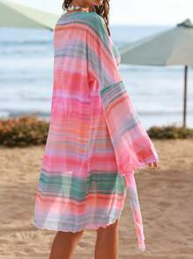 Swim Vcay Conjunto de 2 piezas de traje de baño para mujer 2025, traje de baño de una pieza estampado con accesorios de metal para playa