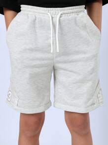 SUMWON Athletic Youth Boys Shorts Premium Sweatshorts Spring Summer Casual Everyday Jogger Gym Sports School Uniform Track Activewear Basketball Comfortable Modern - Grey - View 6