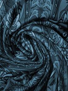 SHEIN MOOSTA Plus Size Bohemian Wide Neck Sleeveless Loose Jumpsuit - Multicolor - View 4