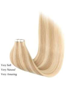 Straight Tape In Human Hair Extensions Skin Weft Tape In Hair #27/613 Color 50g Hair Extensions - S27/613 - View 9