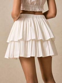 Poéselle Women's Solid Color Minimalist Casual Shorts, Suitable For Summer