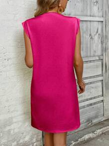 SHEIN LUNE Abito elegante e semplice senza maniche, adatto per l'estate