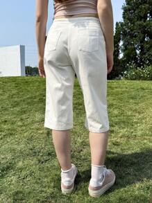 CovetEZ Pantalones de unicolor para mujer, de moda para el verano