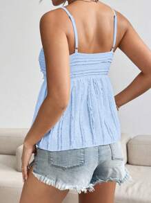 Breezaya 女士夏季休闲纯色纹理吊带背心